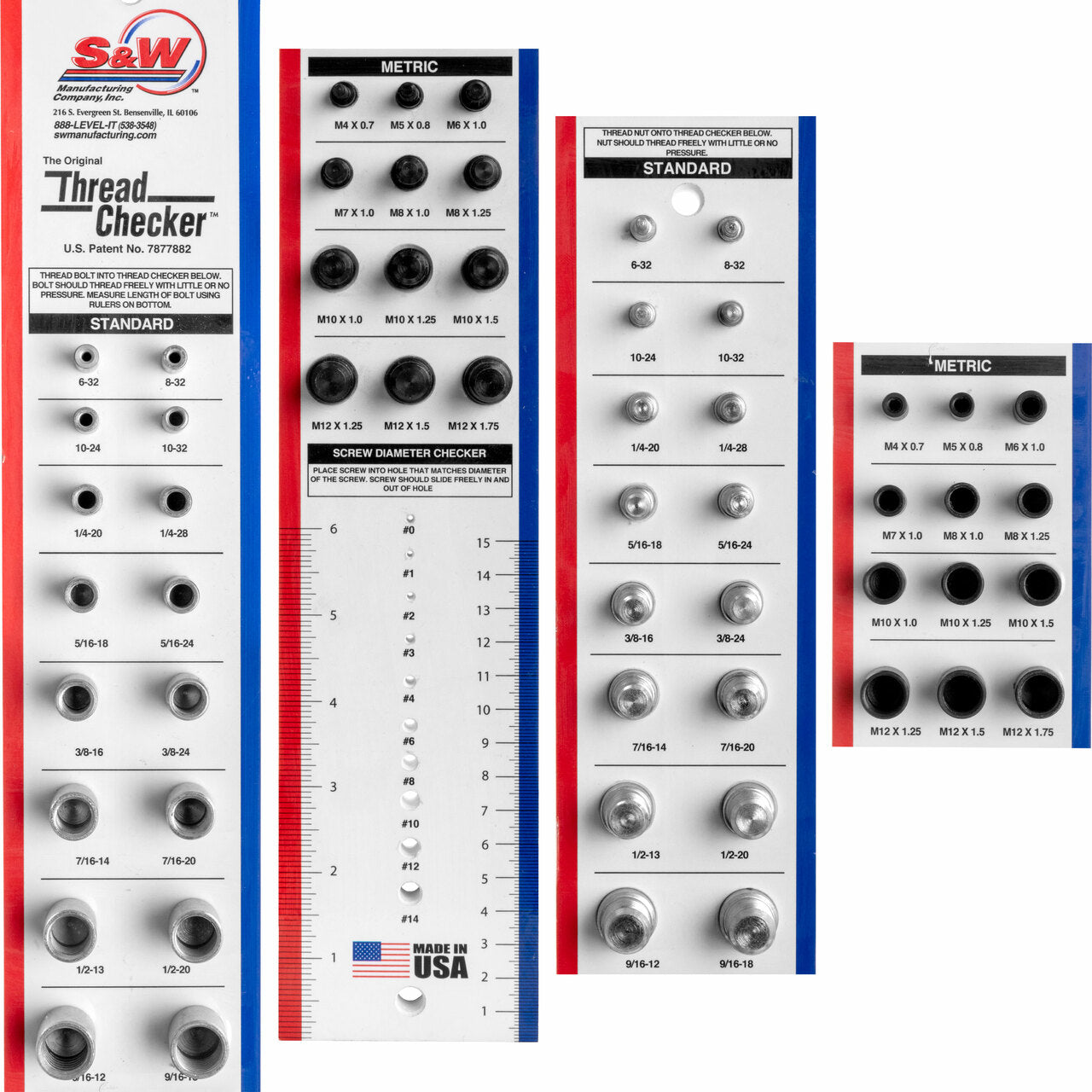 S&W Wall Mounted Thread Checker Easy-To-Read