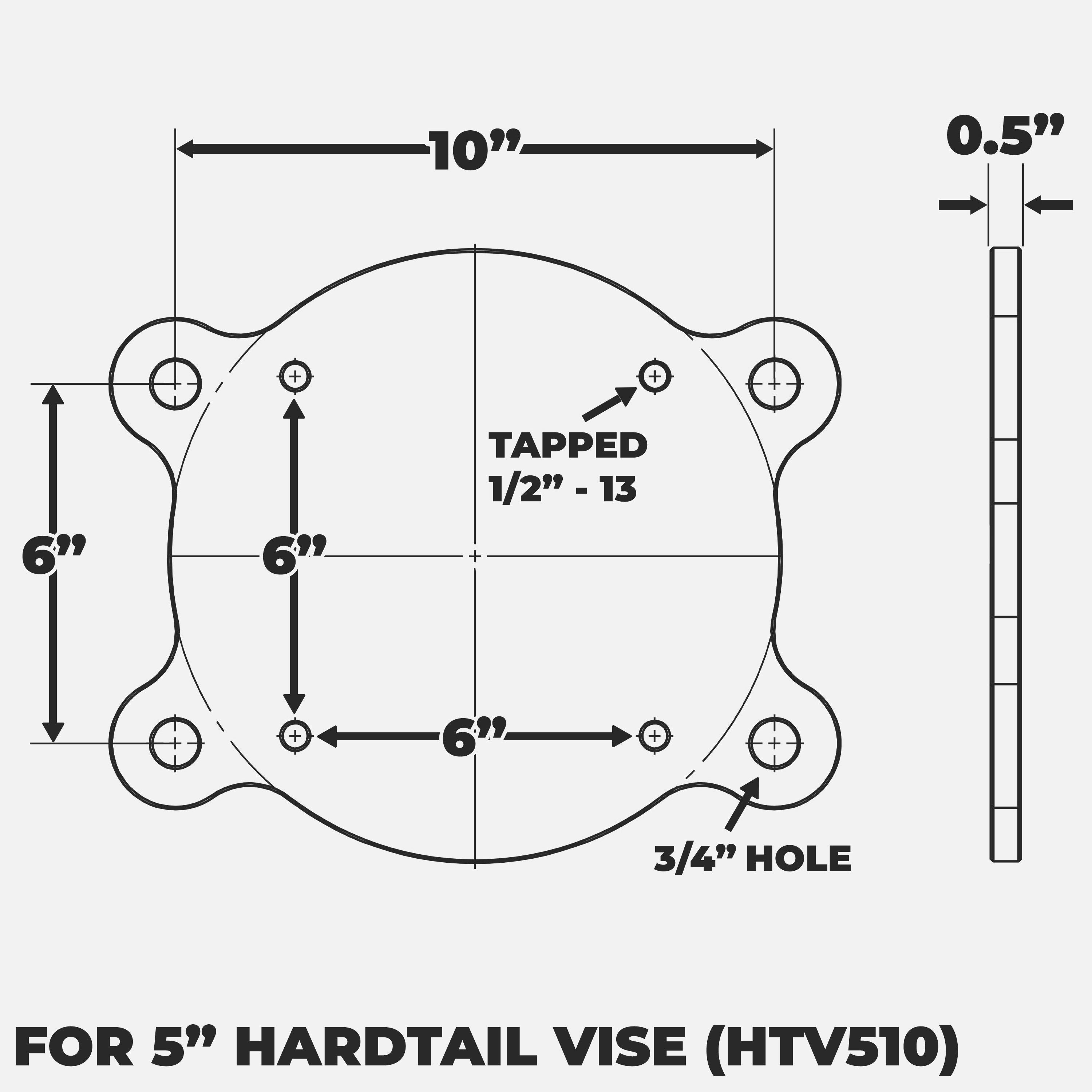 Hardtail Vise Dragon Scaled Mounting Plate