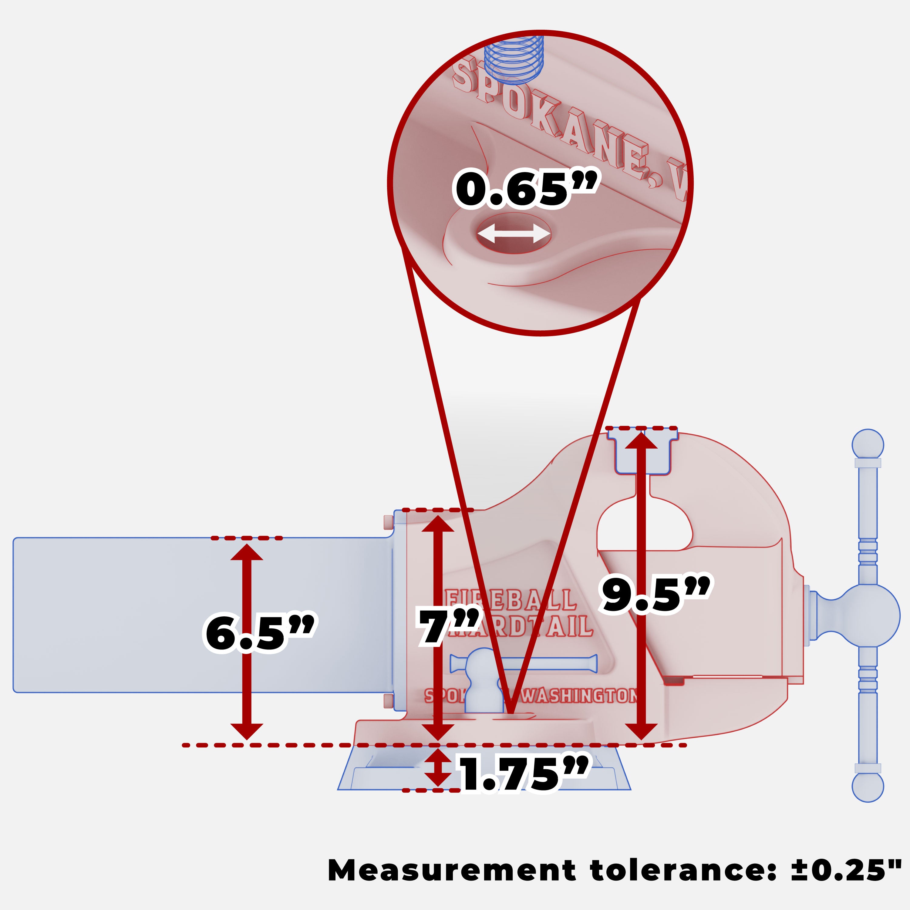 5" - Hardtail High Pressure Vise