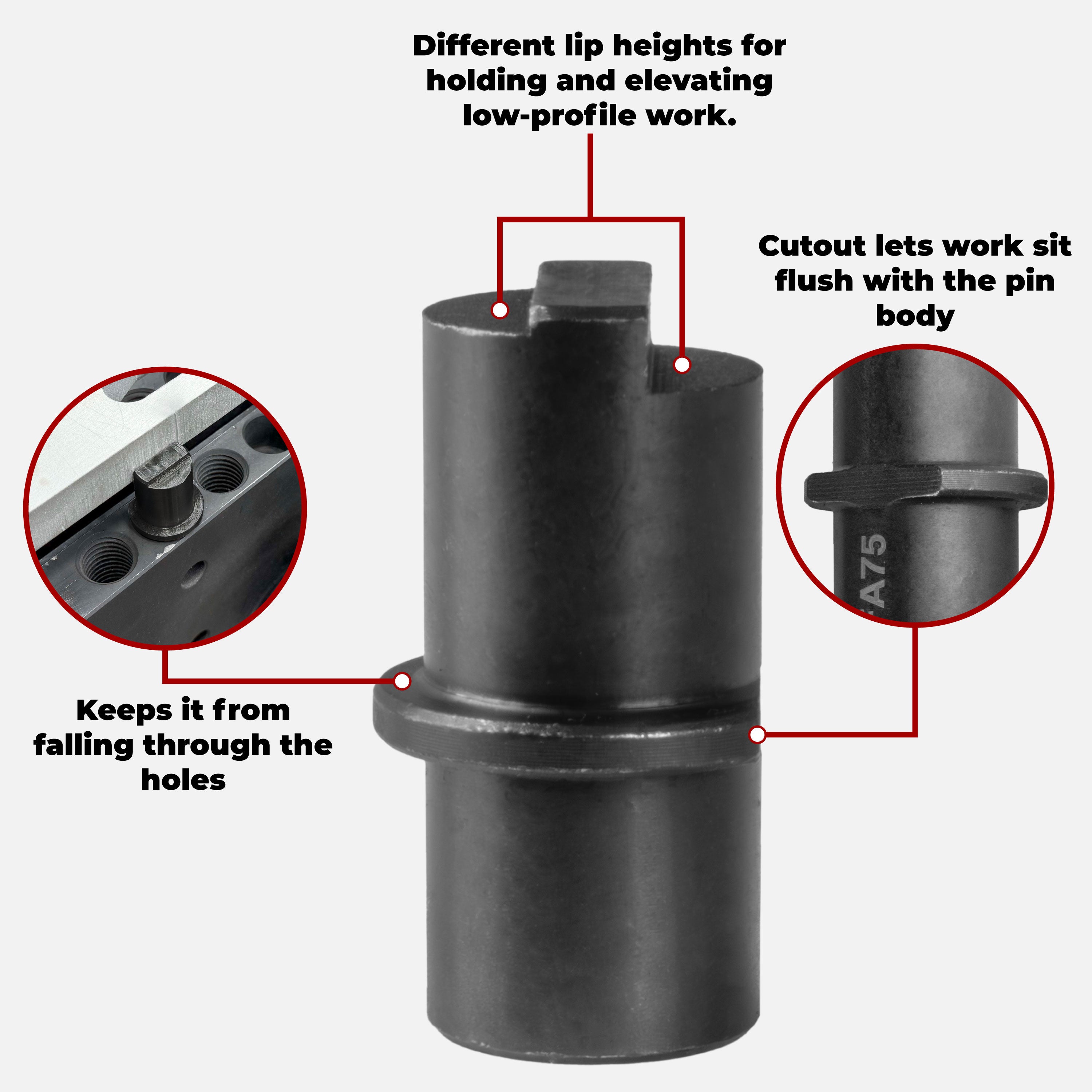 Work Holding Pins for Sidekick Vise -3/4" System