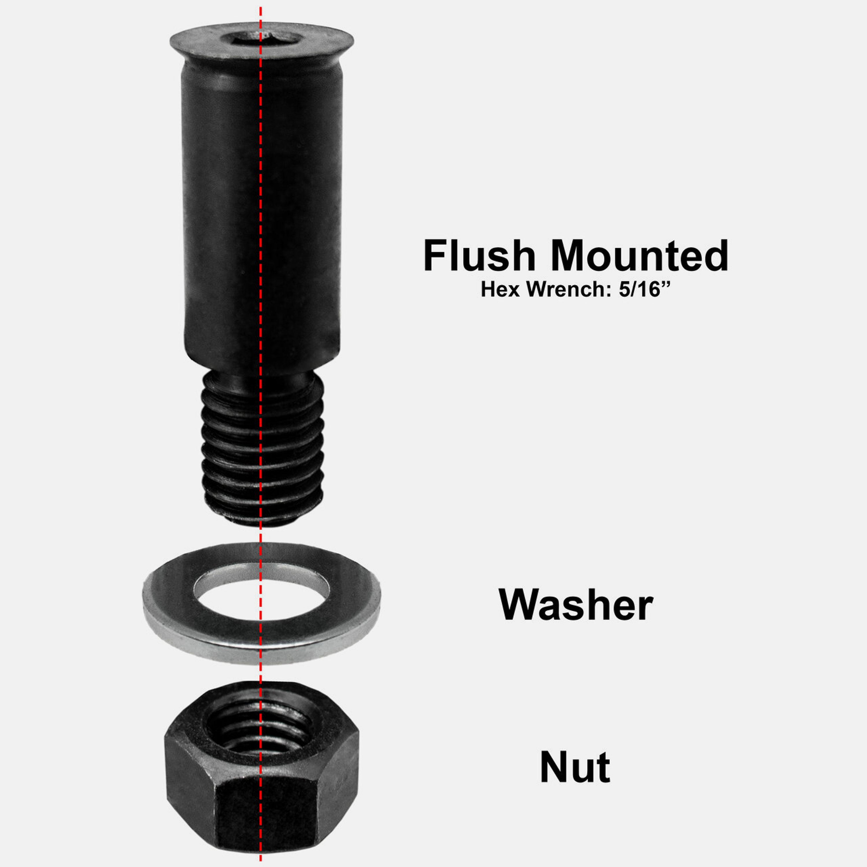 Flush Socket Shoulder Bolt (4pc)